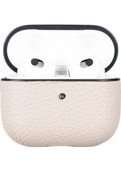 Apple Airpods 3.nesil Uyumlu Deri Kılıf Juni Erc3 Bej fırsatları