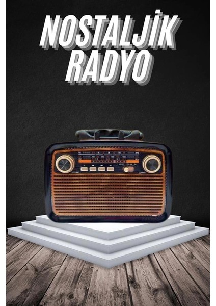 Eskitme Nostalji Tasarımlı Bluetoothlu Nostalji Radyo Ahşap Nostaljik Görünümlü fiyatları