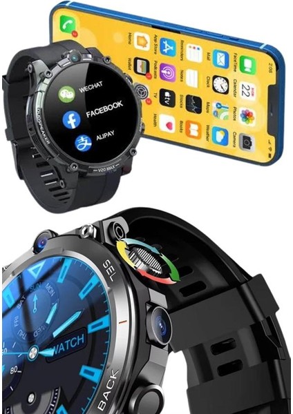 Akıllı Saat Yeni Model Sesli Asistan Bildirim Görme Bluetooth Bağlantılı Müzi - M070R602-K50 indirimleri