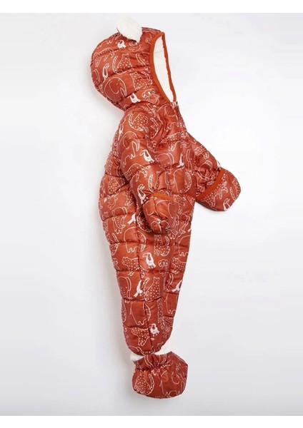 Içi Polar Kürk Peluş Patikli Eldivenli Kapüşonlu Kar Kışlık Erkek Bebek Astronot Tulum Kozmonot Mont fiyatları