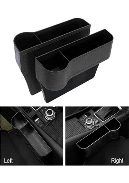 Koltuk Arası Yanı Bardak Tutucu Konsol Organizer 2 Li Set Oto Bardaklık