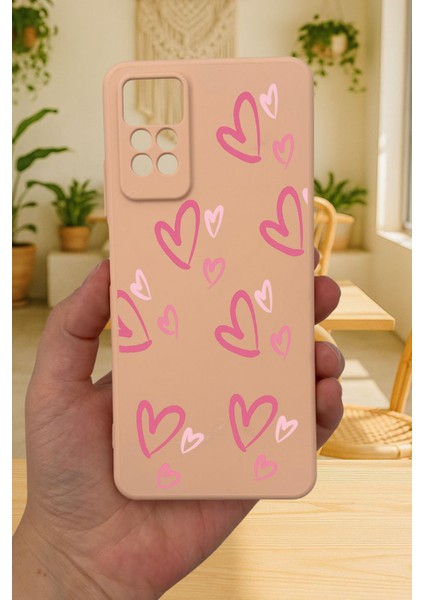 Redmi Note 11 Pro/note 12 Pro 4g Pembe Kalp Desenli Silikon Darbe Emici Korumalı Rubber Kılıf fiyatları