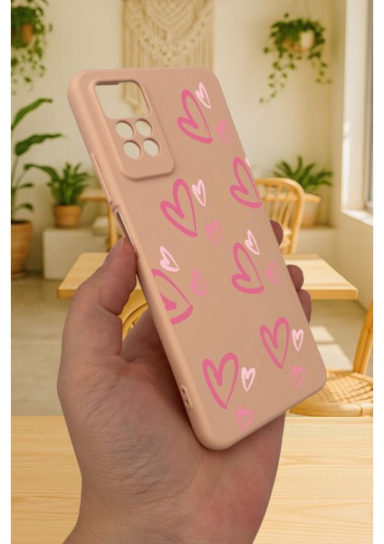 Redmi Note 11 Pro/note 12 Pro 4g Pembe Kalp Desenli Silikon Darbe Emici Korumalı Rubber Kılıf modelleri