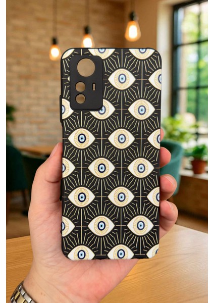 Redmi Note 12S - Evıl Eye Desenli Silikon Darbe Emici Klasik Korumalı Rubber Kılıf fiyatları
