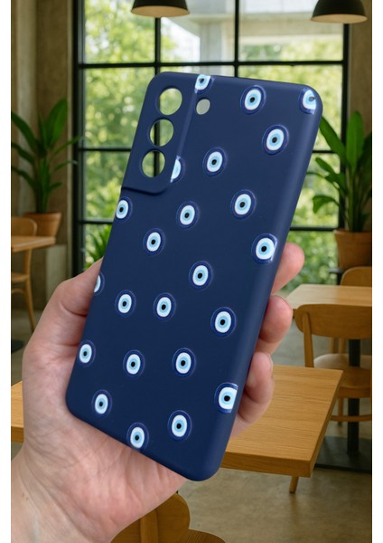 Samsung Galaxy S21 Fe - Nazar Boncuk Desenli Silikon Darbe Emici Klasik Korumalı Rubber Kılıf modelleri