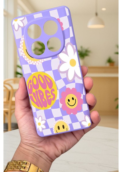 Xiaomi Redmi Note 14 Pro 4g-Good Vibes Silikon Darbe Emici Klasik Korumalı Rubber Kılıf