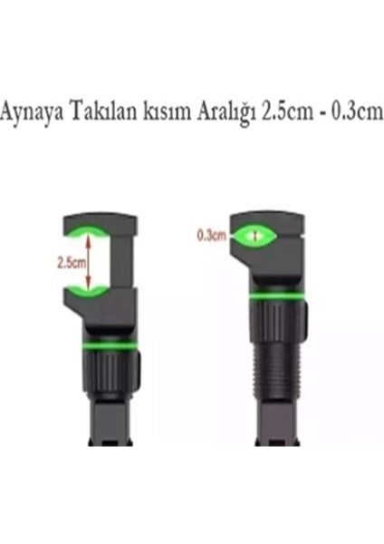 Evrensel Çok Fonksiyonlu 360 Derece Dönebilen Cep Telefonu Tutacağı Araba Dikiz Aynası Tutacağı Siya fiyatları