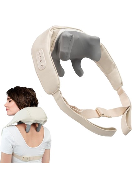Elektrikli Boyun ve Sırt Masaj Aleti Kablosuz Boyun ve Omuz Yoğurma Masaj Yastığı (5264)
