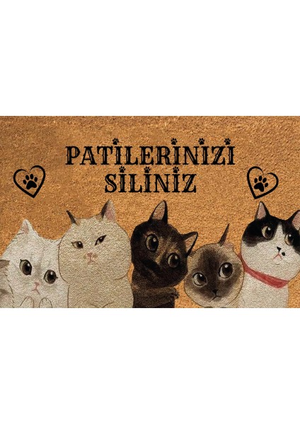 Dekoratif , Eğlenceli Dijital Baskı Kapı Önü Paspası - Paspas