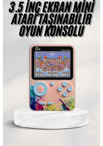 3 Inç Ekran 500 Oyunlu Game Box Mini Taşınabilir Oyun Konsolu