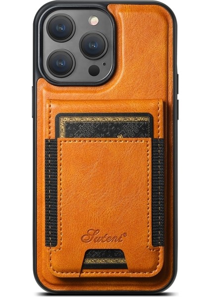 iPhone 15 Pro Kılıf H17 2-1 Manyetik Mıknatıs Kartlıklı Kapak