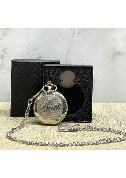 Özel Kutulu Dad (Baba) Gümüş Köstekli Saat ALK4673 - Lisinya