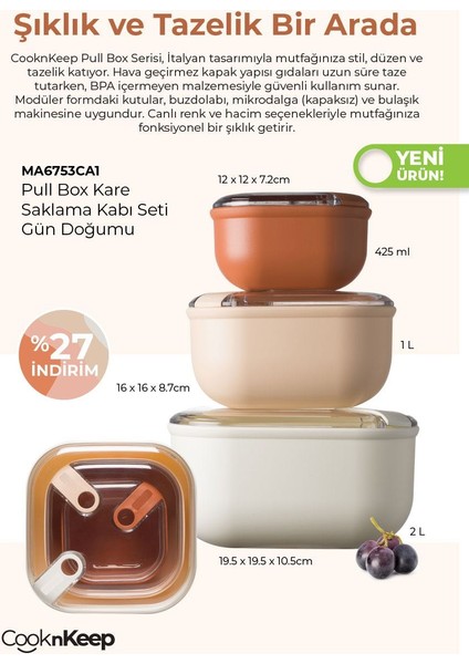 Tupperware Cooknkeep Pull Box Kare