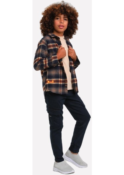 Erkek Çocuk 4-14 Yaş Cep Detaylı Ultra Esnek Pantolon 23014 Lacivert modelleri