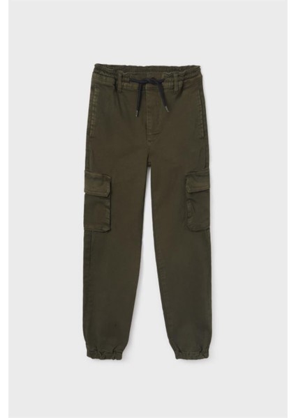 Erkek Çocuk Yandan Cepli Lastikli Paça Denim Pantolon 7529 Haki fırsatları
