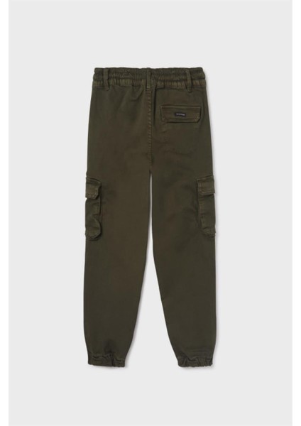 Erkek Çocuk Yandan Cepli Lastikli Paça Denim Pantolon 7529 Haki indirimleri
