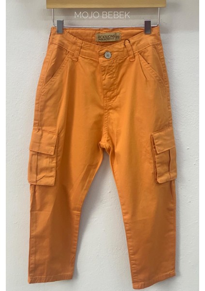 Mojo Erkek Çocuk Kargo Cep Yazlık Pantolon 2230 Turuncu