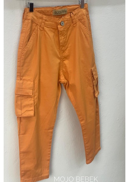 Mojo Erkek Çocuk Kargo Cep Yazlık Pantolon 2230 Turuncu