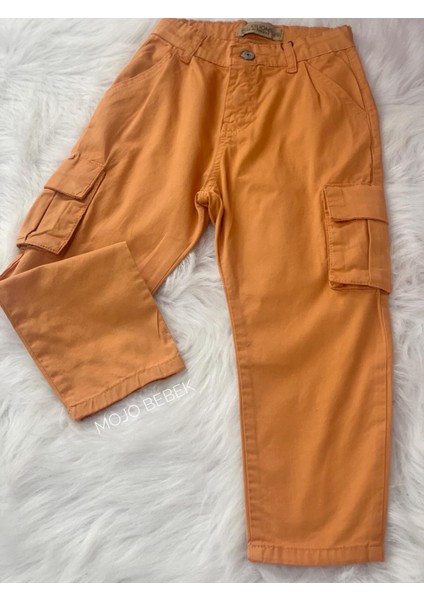 Mojo Erkek Çocuk Kargo Cep Yazlık Pantolon 2230 Turuncu