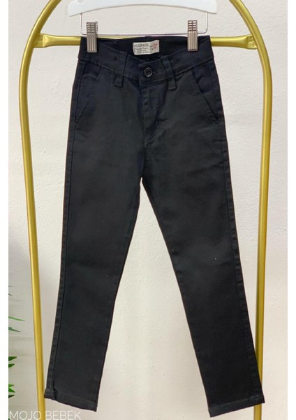 Erkek Çocuk 5-14 Yaş Kanvas Pantolon 5037 Siyah