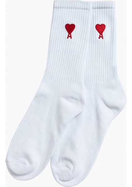 Kalpli Beyaz Çorap