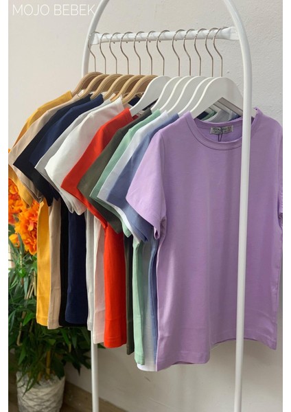 Unisex Çocuk Basic Kısa Kol T-shirt 5203 Beyaz