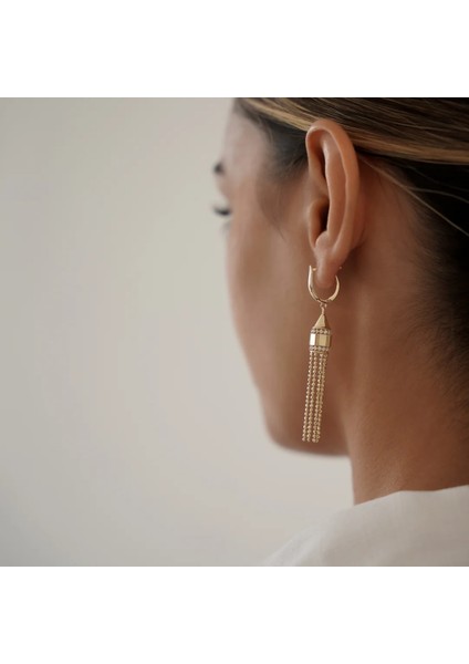 Galata Püskül Altın Küpe