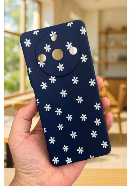 Realme 11 Pro Uyumlu Mini Papatya Desenli Silikon Darbe Emici Klasik Korumalı Rubber Kılıf