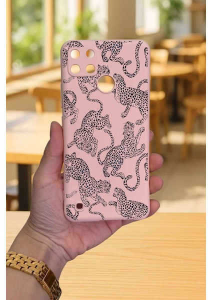 Realme C21Y ve C25Y -Leopar Desenli Silikon Darbe Emici Klasik Korumalı Rubber Kılıf fiyatları