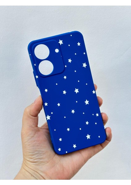 Redmi 13C-MINI Yıldız Desenli Lansman Kamera Korumalı Yumuşak Silikon Rubber Kılıf
