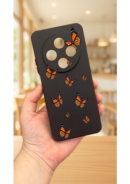 Redmi 14C-KELEBEK Desenli Lansman Kamera Korumalı Yumuşak Silikon Rubber Kılıf