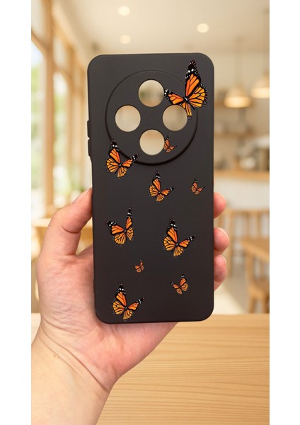 Redmi 14C-KELEBEK Desenli Lansman Kamera Korumalı Yumuşak Silikon Rubber Kılıf fiyatları