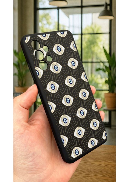 Samsung Galaxy A32 -Evıl Eye Desenli Silikon Darbe Emici Klasik Korumalı Rubber Kılıf modelleri