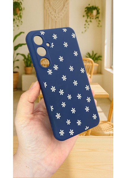 Samsung Galaxy S24FE -Mini Papatya Desenli Silikon Darbe Emici Klasik Korumalı Rubber Kılıf modelleri