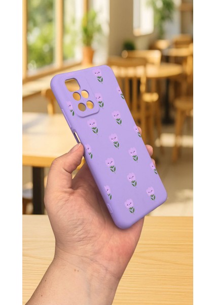 Xiaomi Redmi 10 2022 Mini Lale Desenli Silikon Darbe Emici Klasik Korumalı Rubber Kılıf modelleri
