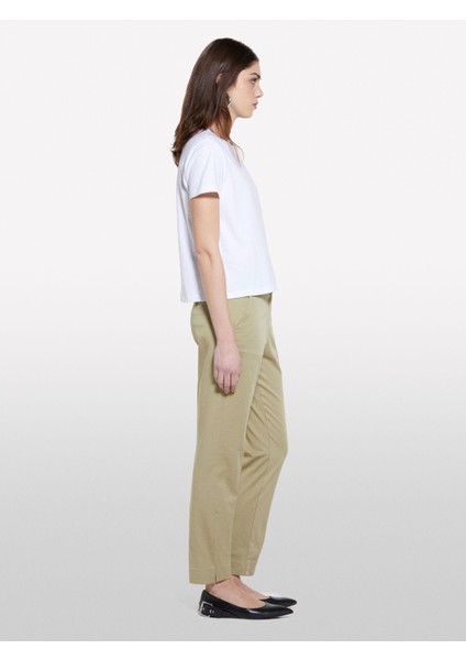 %100 Pamuk Bisiklet Yakalı T-Shirt Kadın Beyaz T-Shirt - 325P3I1XL101S fiyatları