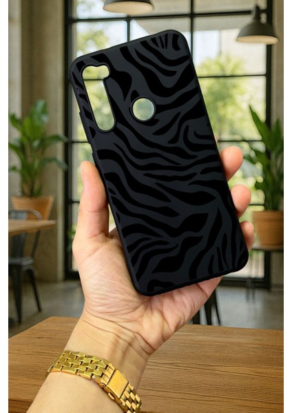 Xiaomi Redmi Note 8 Zebra Desenli Silikon Darbe Emici Klasik Korumalı Rubber Kılıf