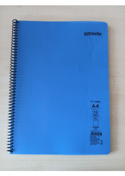 My Note A4 72 Yaprak Çizgisiz Spiralli Büyük Boy Defter – Okul ve Ofis Için Pratik
