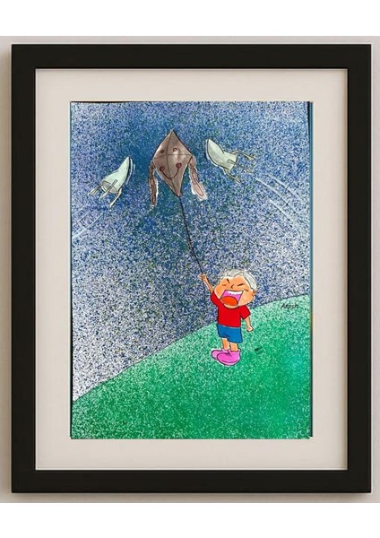 Arash Pour Jabbar 29X21CM Orijinal Karikatür Tablo