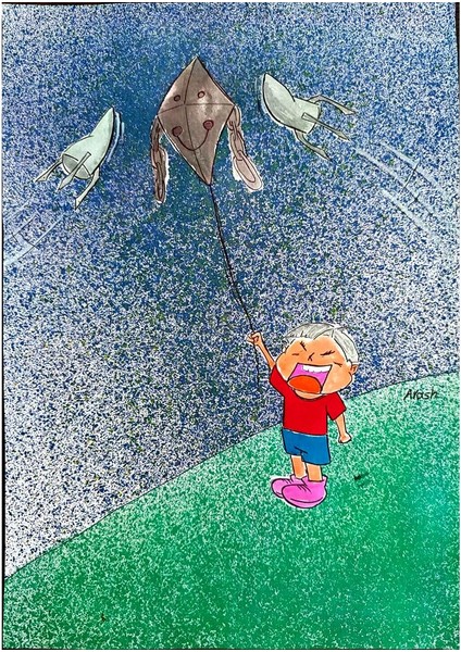 Arash Pour Jabbar 29X21CM Orijinal Karikatür Tablo modelleri