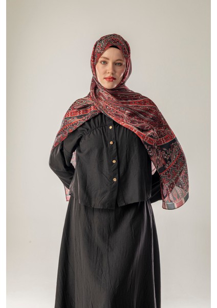 Kızıltaşı Etnik Desen Janjan Şal