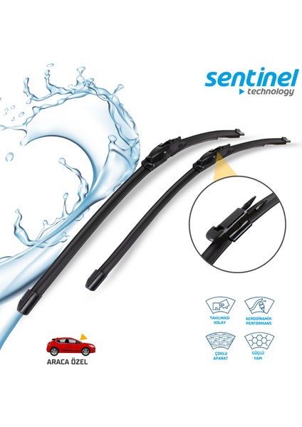 Sentinel Mercedes Benz B-Class 2012 Silecek Takımı (650X480MM) (Cam Sabunu Hediyeli) fiyatları