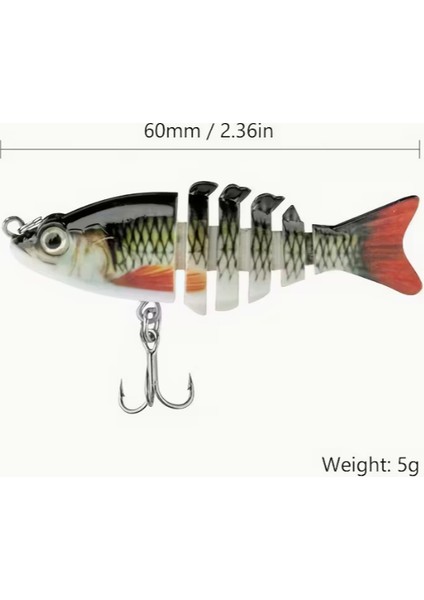 Eklemli Segmentli Suni Balık Yemi 5.99 cm / 5 G