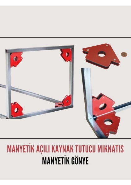 Mıknatıslı Kaynak Gönyesi, Manyetik Açılı Kaynak Tutucu Mıknatıs - 50 Lbs 4 Adet fiyatları