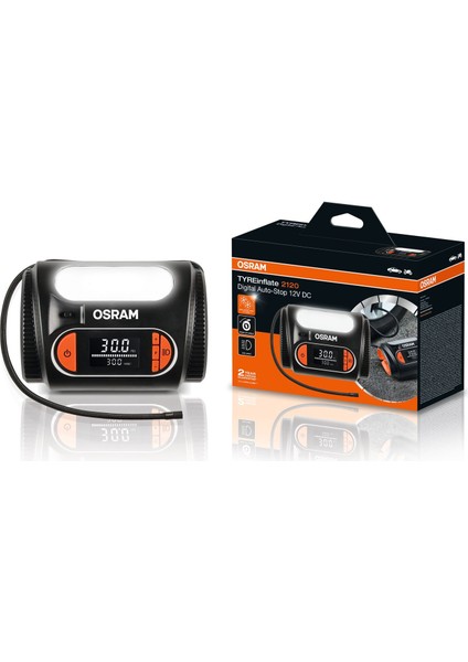 Tyreinflate 2120 OTI2120 Yeni Seri Lastik Şişirme Kompresörü Dijital Ekran 12V (1 Ad.)