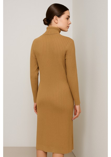 Yeni Sezon Fitilli Fermuar Detaylı Uzun Elbise modelleri