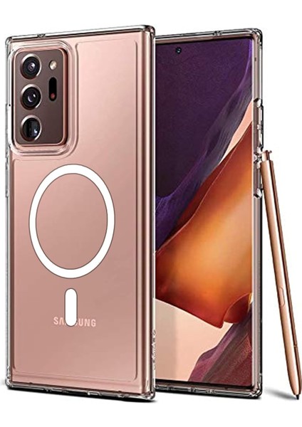 Samsung Note 20 Ultra Kılıf Sararmaz Slim Magsafe Kablosuz Şarj Uyumlu Manyetik Sert Şeffaf Kapak fiyatları