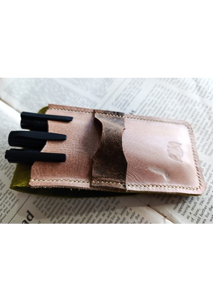 Crazy Gerçek Deri Özel Kalemleriniz Için Kalemlik ( 3*4 Kalem Için ) 28 cm \ 8 cm Büyük Boy NLU21 modelleri