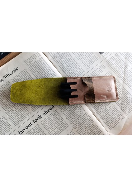 Crazy Gerçek Deri Özel Kalemleriniz Için Kalemlik ( 3*4 Kalem Için ) 28 cm \ 8 cm Büyük Boy NLU21 fırsatları