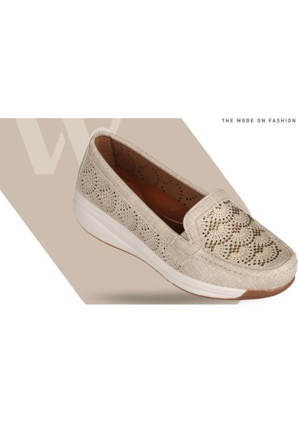 Wanetti Damla Taş Detaylı Günlük Kadın Ayakkabı Bej indirimleri